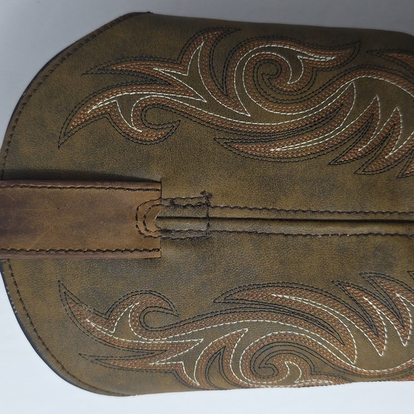 Laredo Mens(7.5D)Leather Waterproof Western Style Pull On Work Boots-Tan Distre - Picture 11 of 13